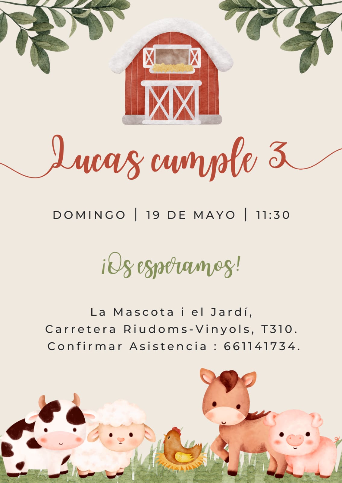 Invitación cumpleaños