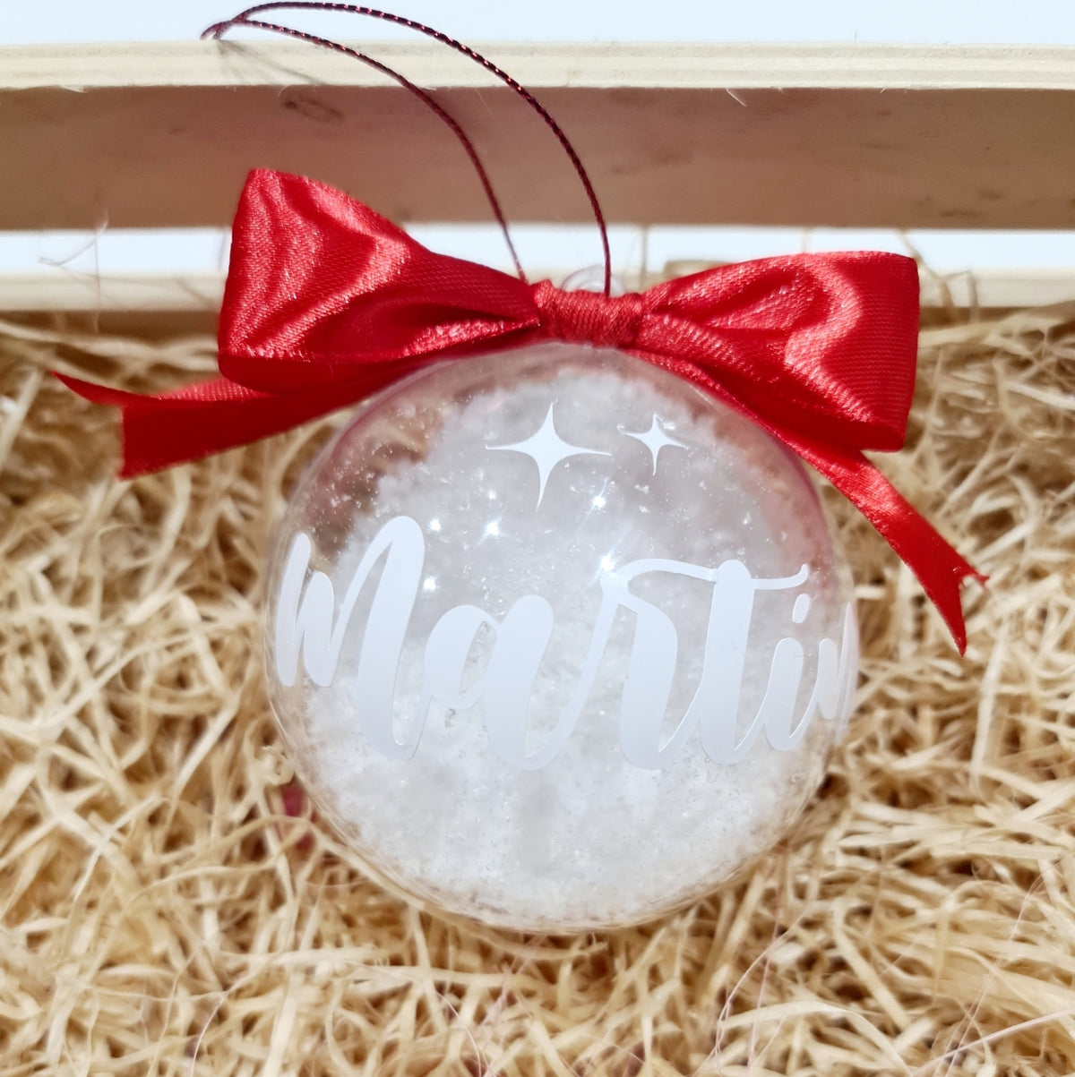 Bola de navidad transparente