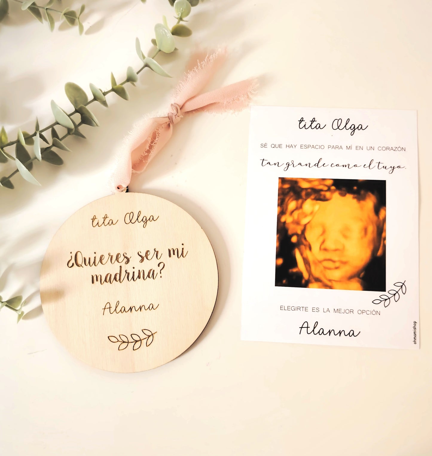 Placa para padrinos para colgar