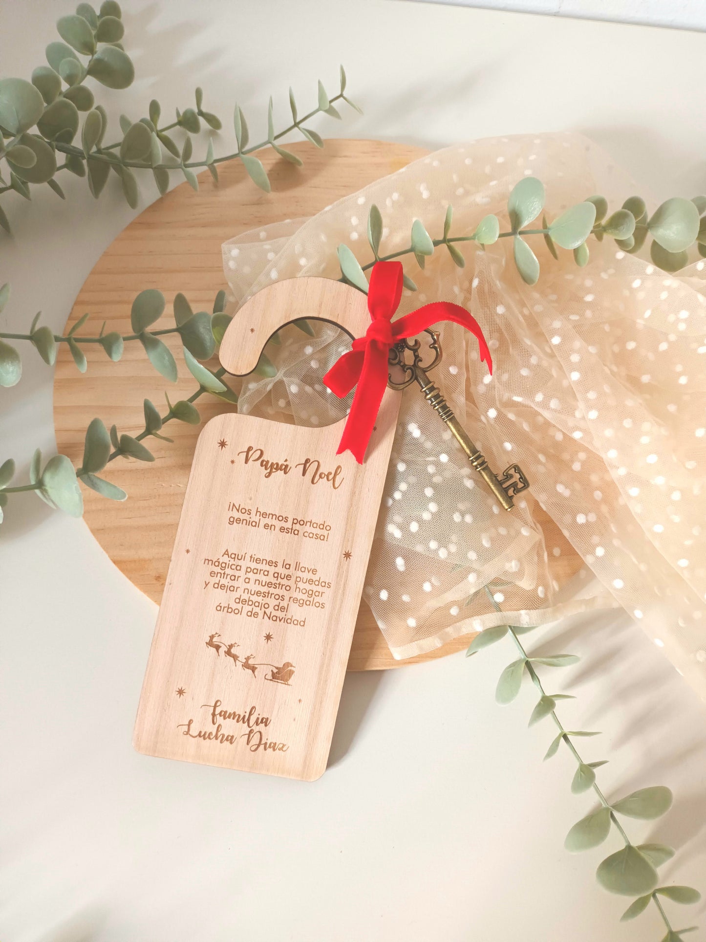 Percha llave mágica Papa Noel