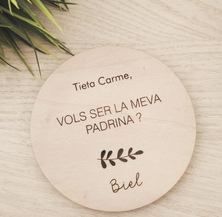 Placa para padrinos para colgar