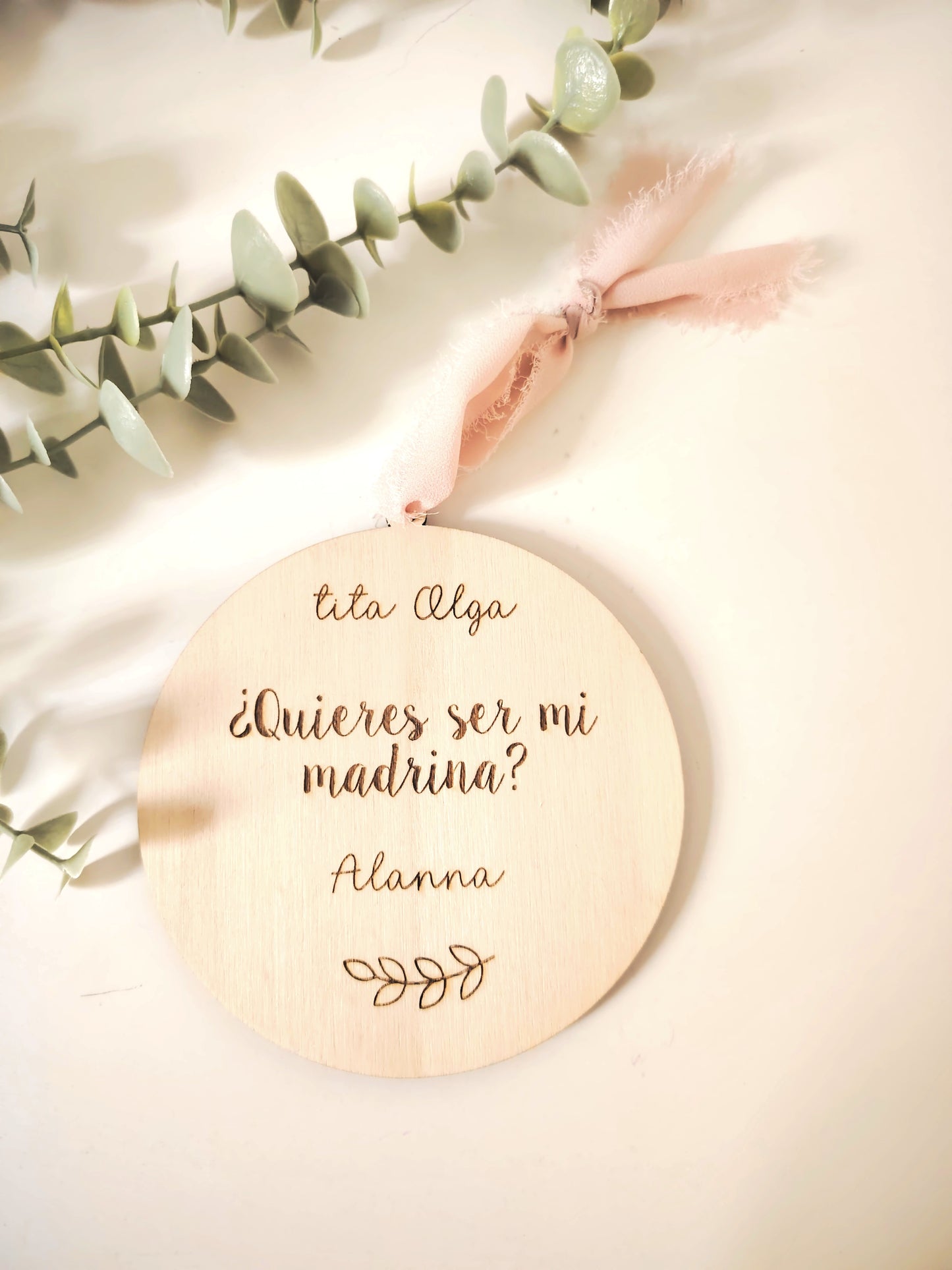 Placa para padrinos para colgar
