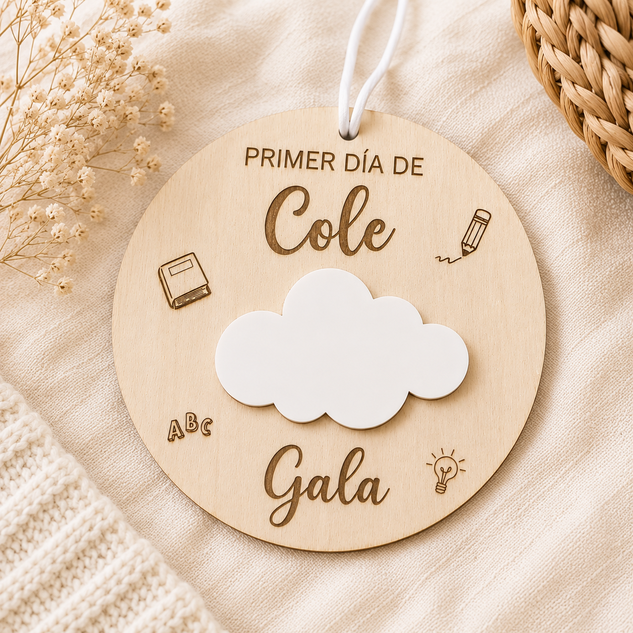 Placa primer día de cole