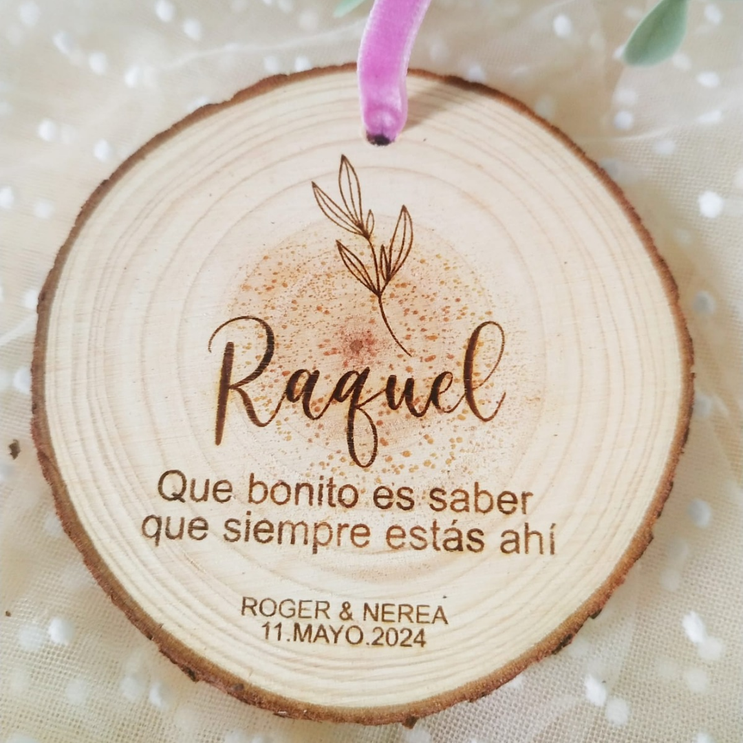 Rodaja con frase