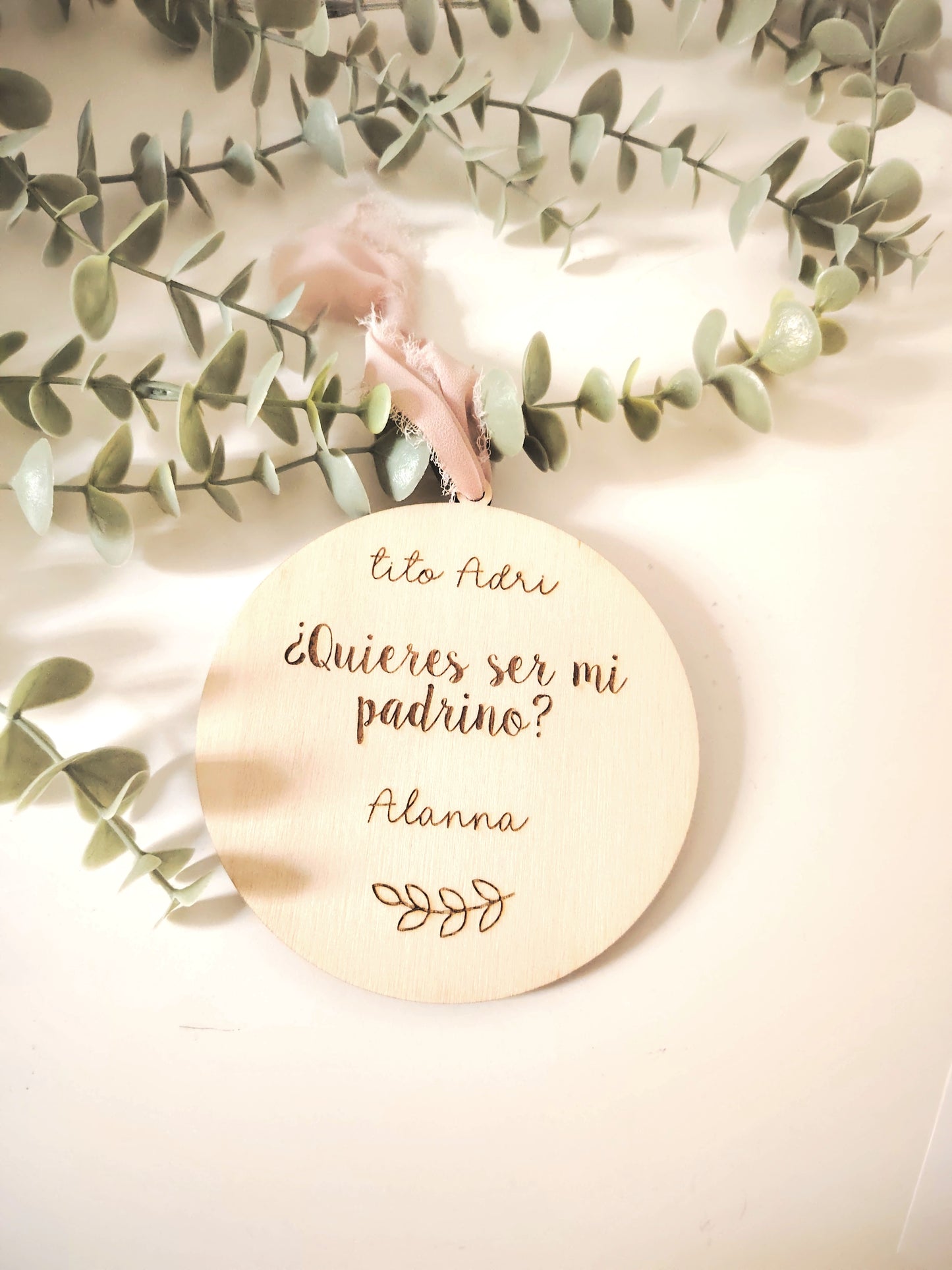 Placa para padrinos para colgar