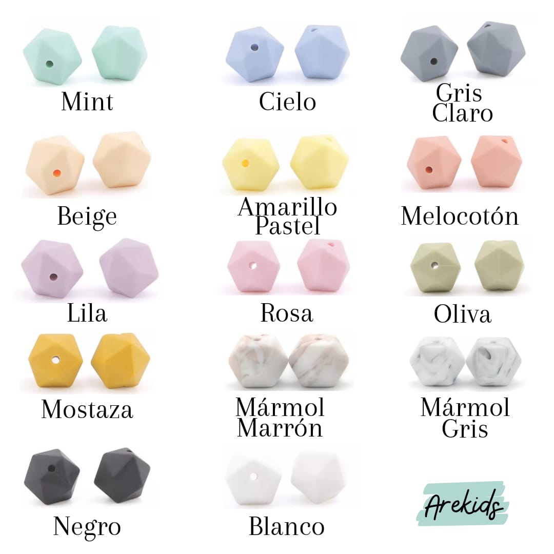 Chupetero con broche de silicona liso