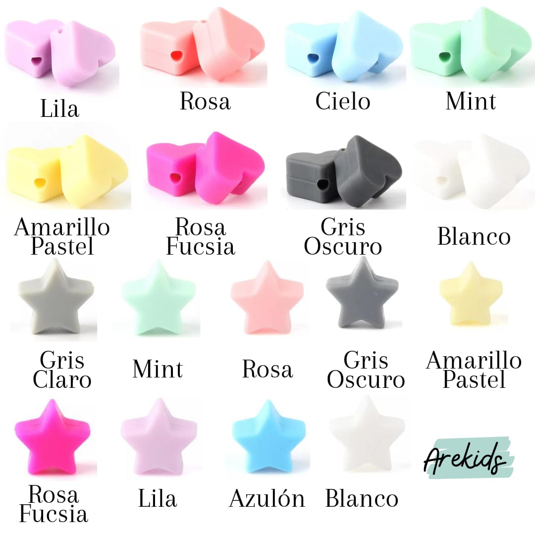 Chupetero con broche de silicona liso