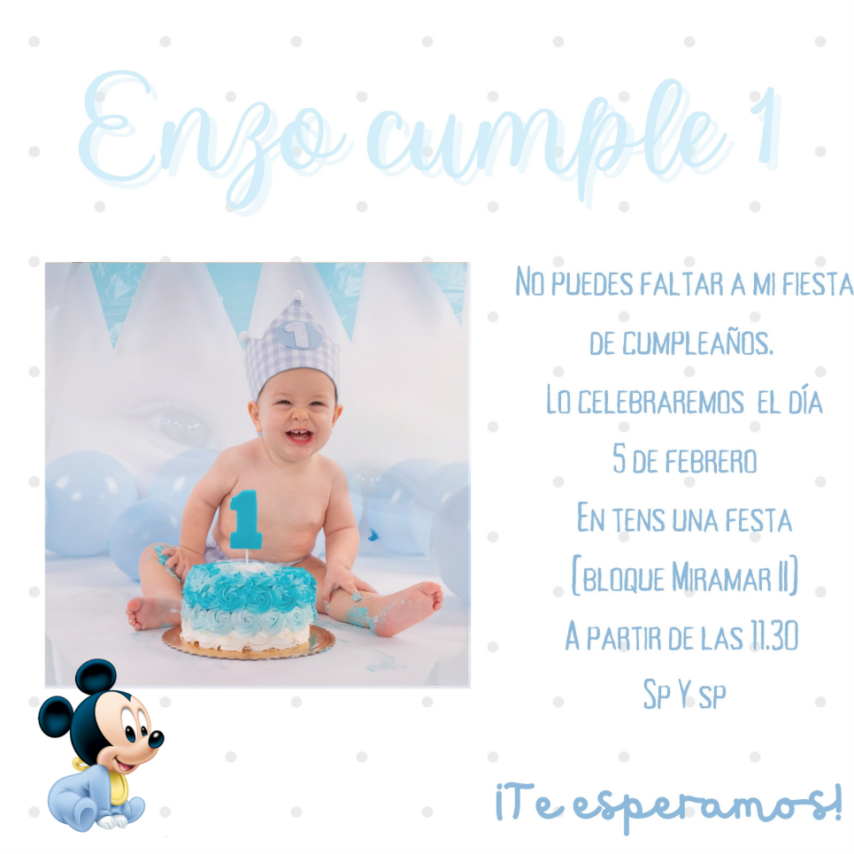 Invitación cumpleaños