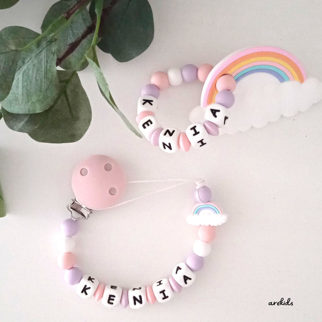 Pulsera mordedor con figura de silicona