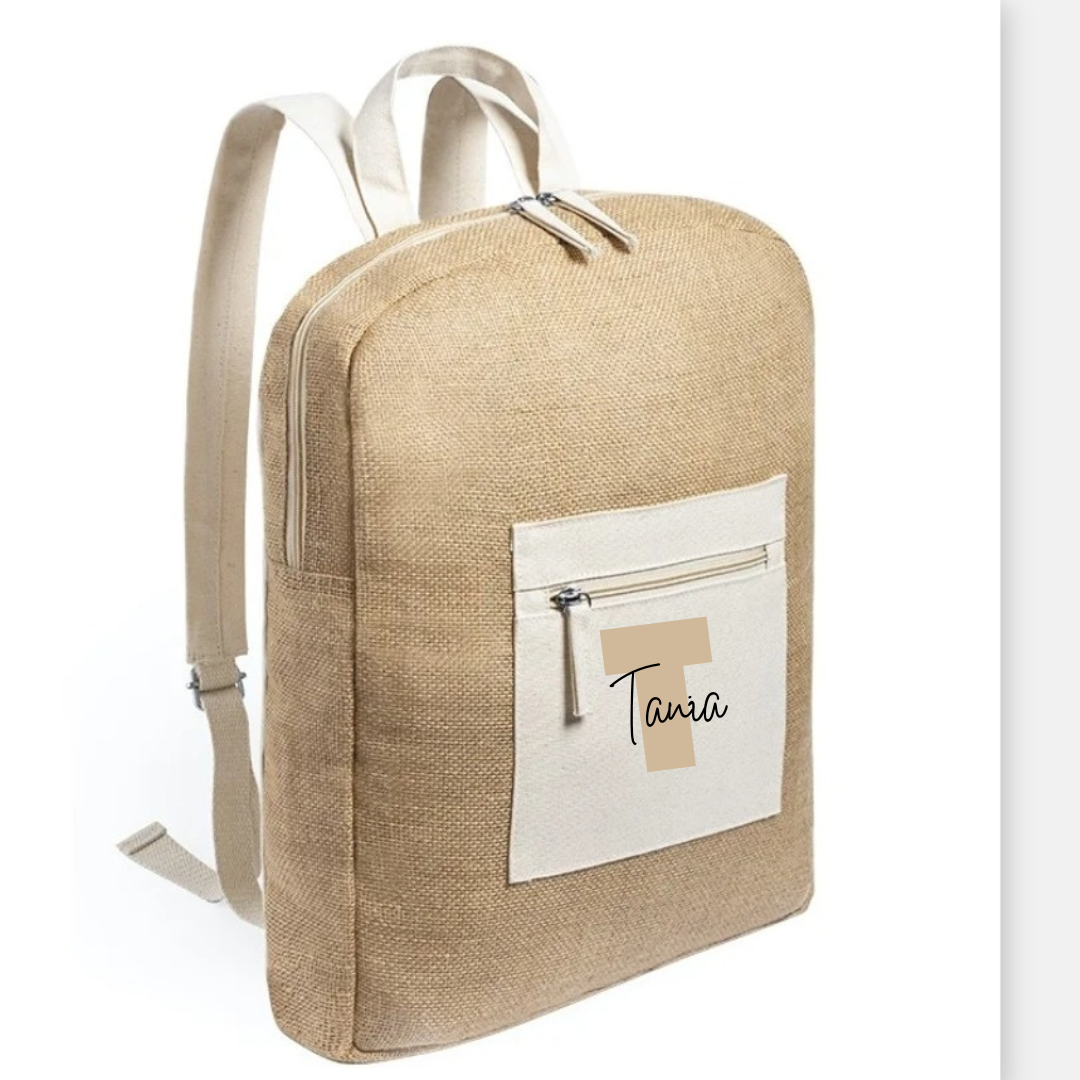 Mochila de yute hotsell