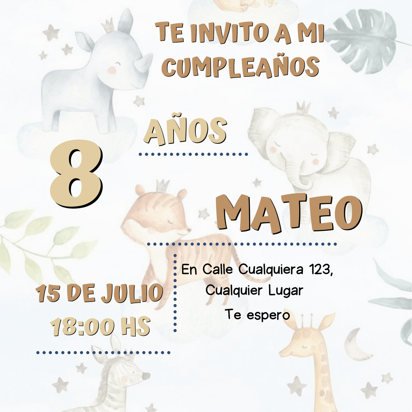 Invitación cumpleaños
