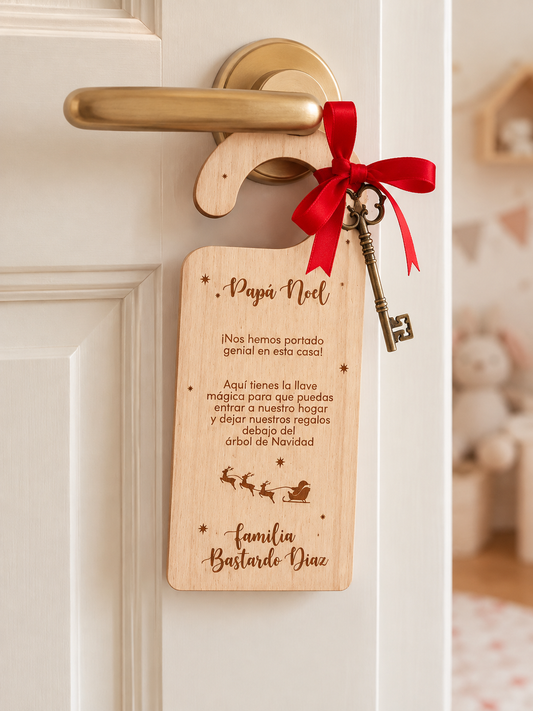 Percha llave mágica Papa Noel