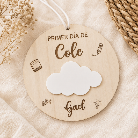 Placa primer día de cole