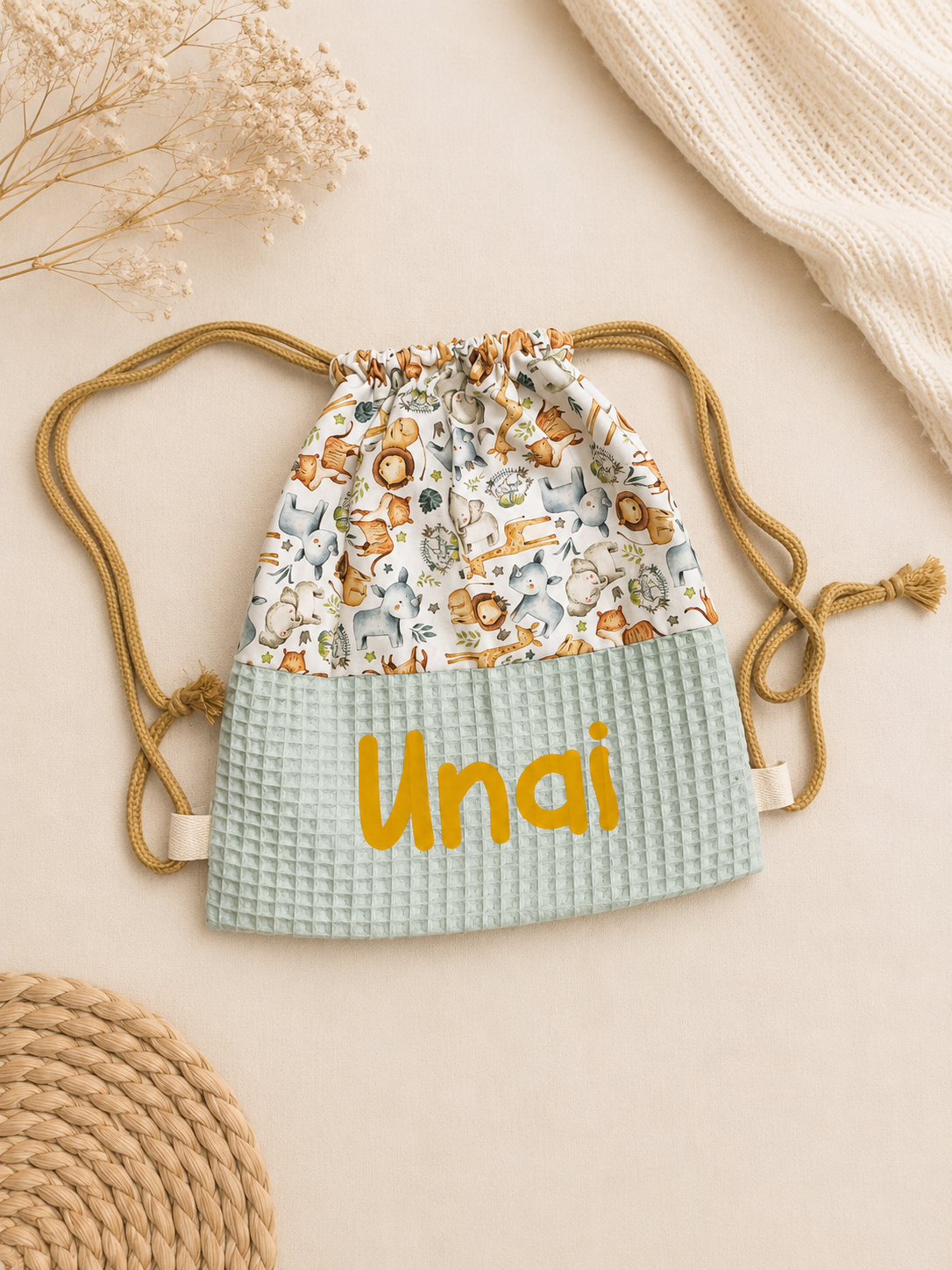 Mochila saco con asas