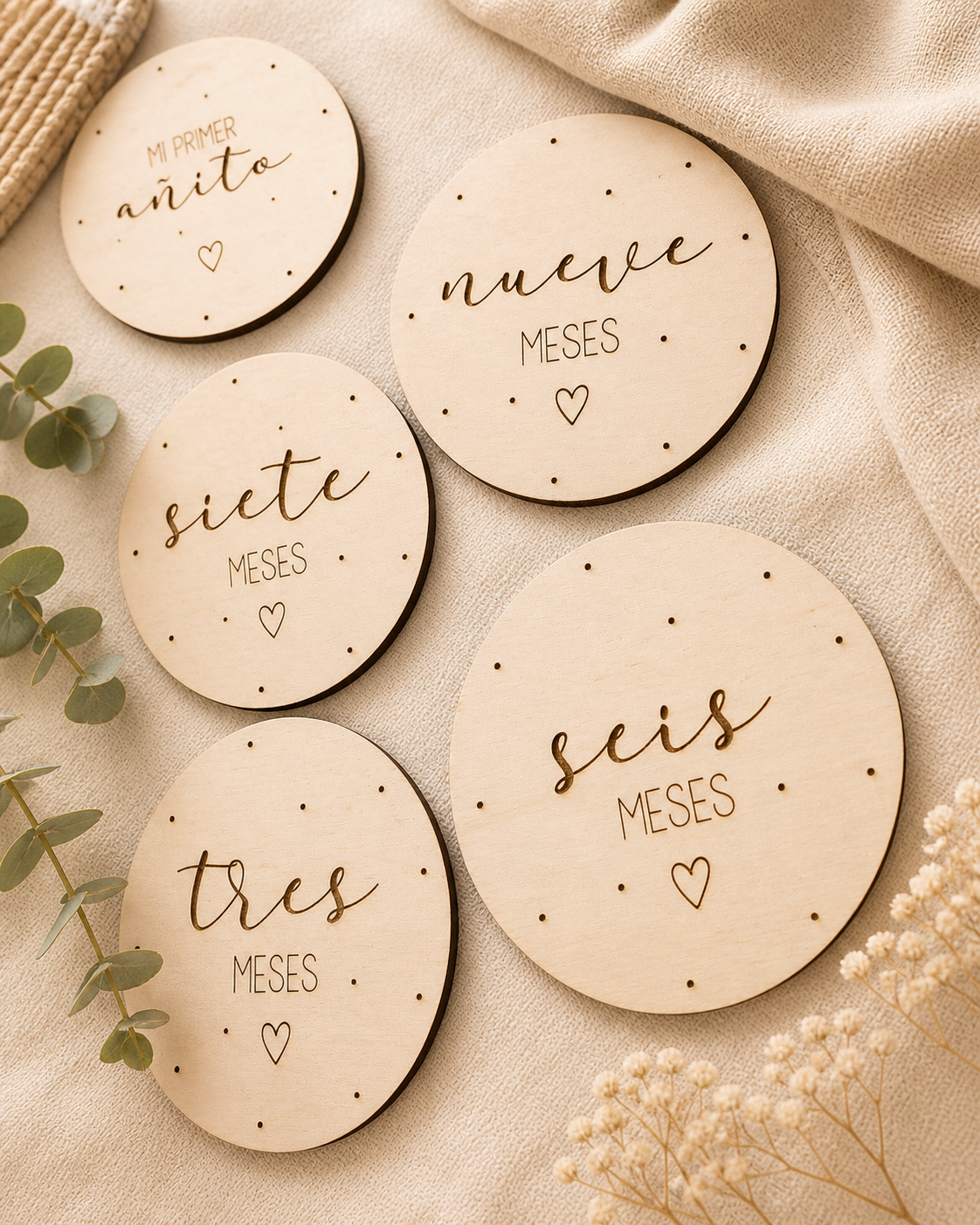 Placas cumple meses in love