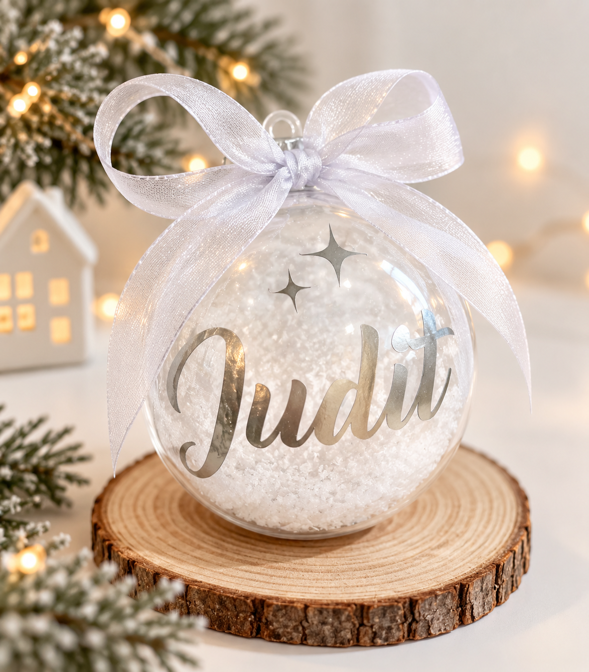 Bola de navidad transparente