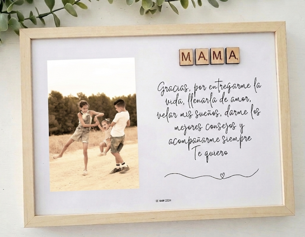 Cuadro scrabble mamá