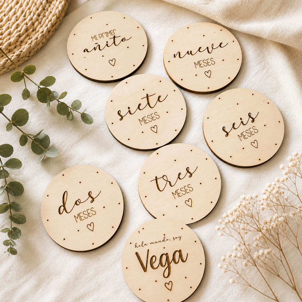 Placas cumple meses in love