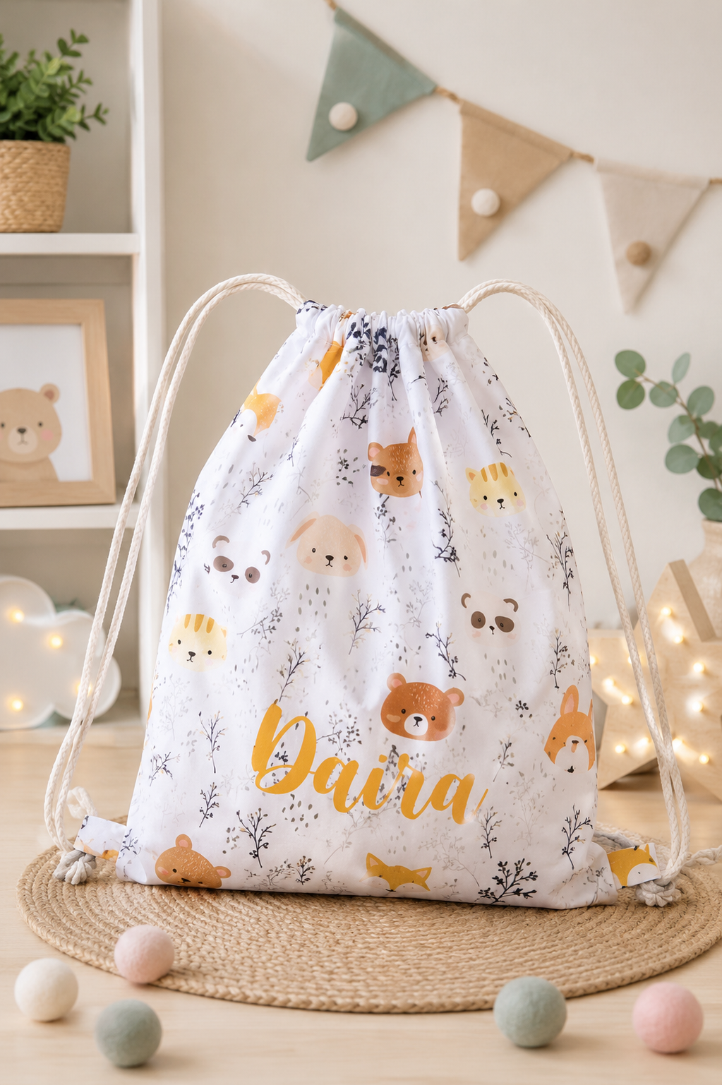 Mochila saco con asas