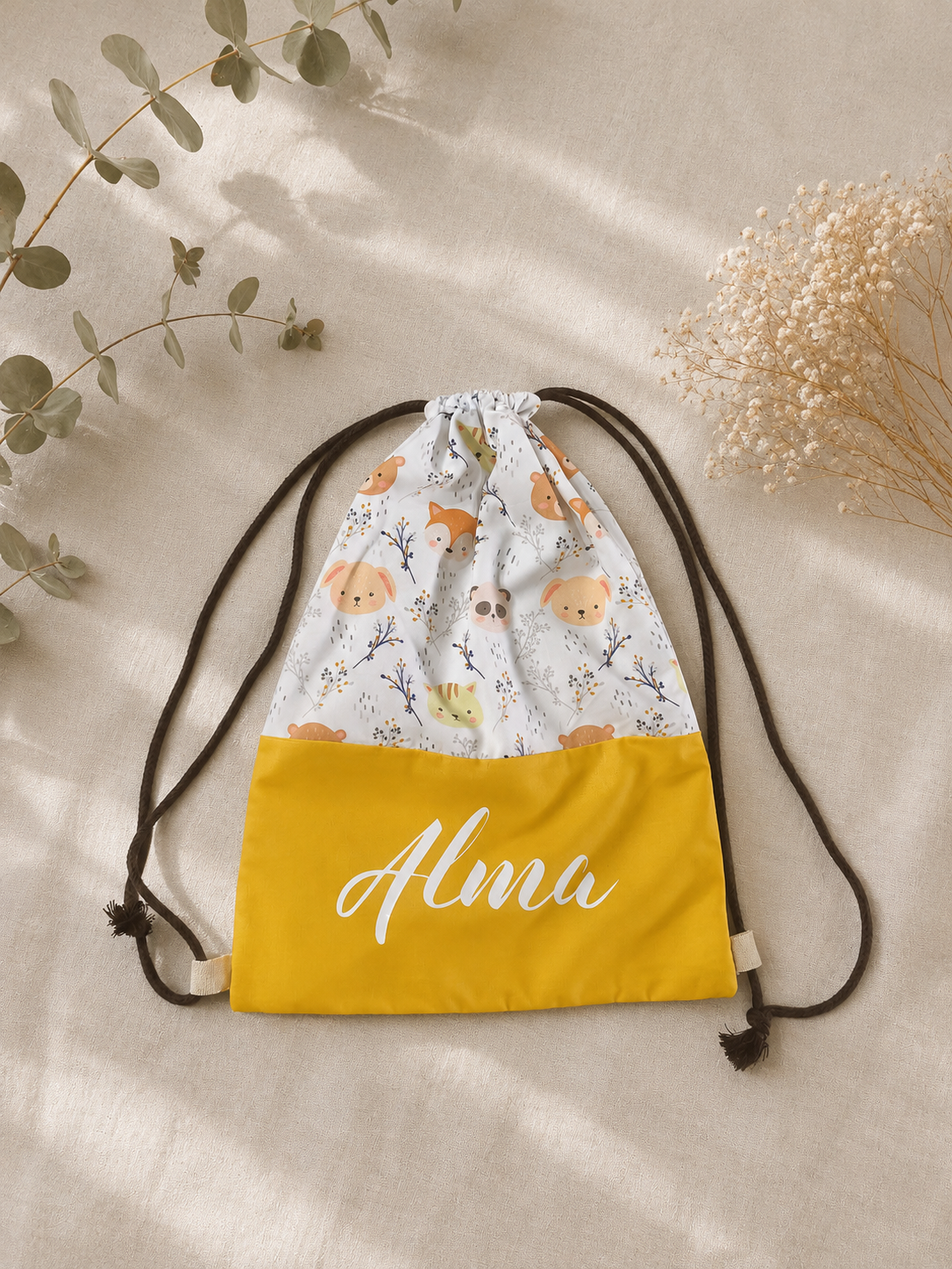 Mochila saco con asas