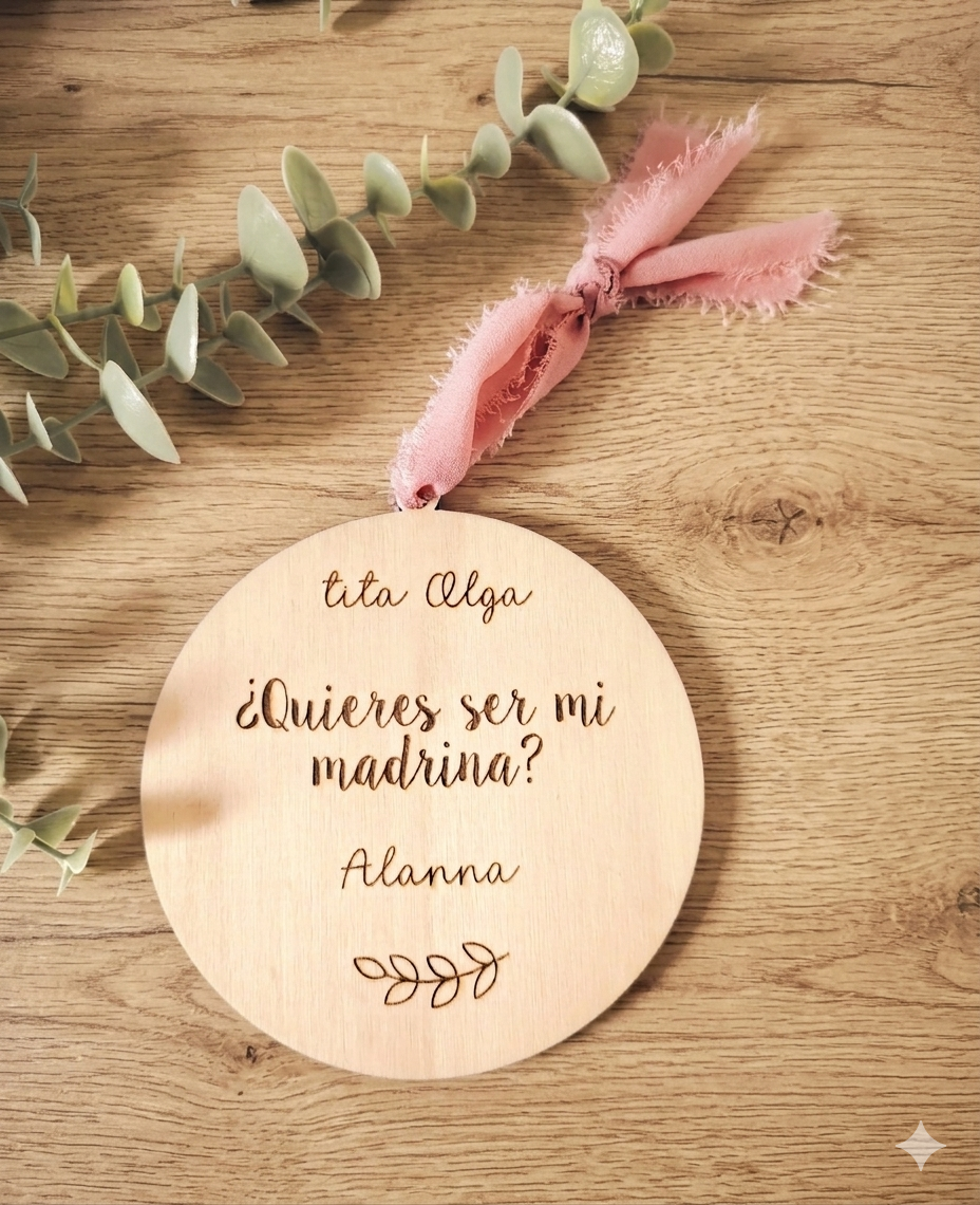 Placa para padrinos para colgar