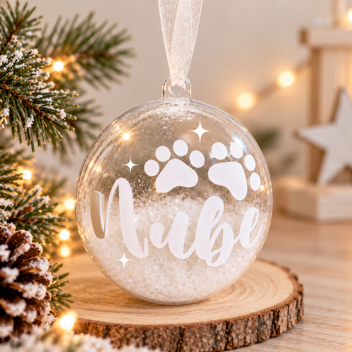 Bola de navidad transparente