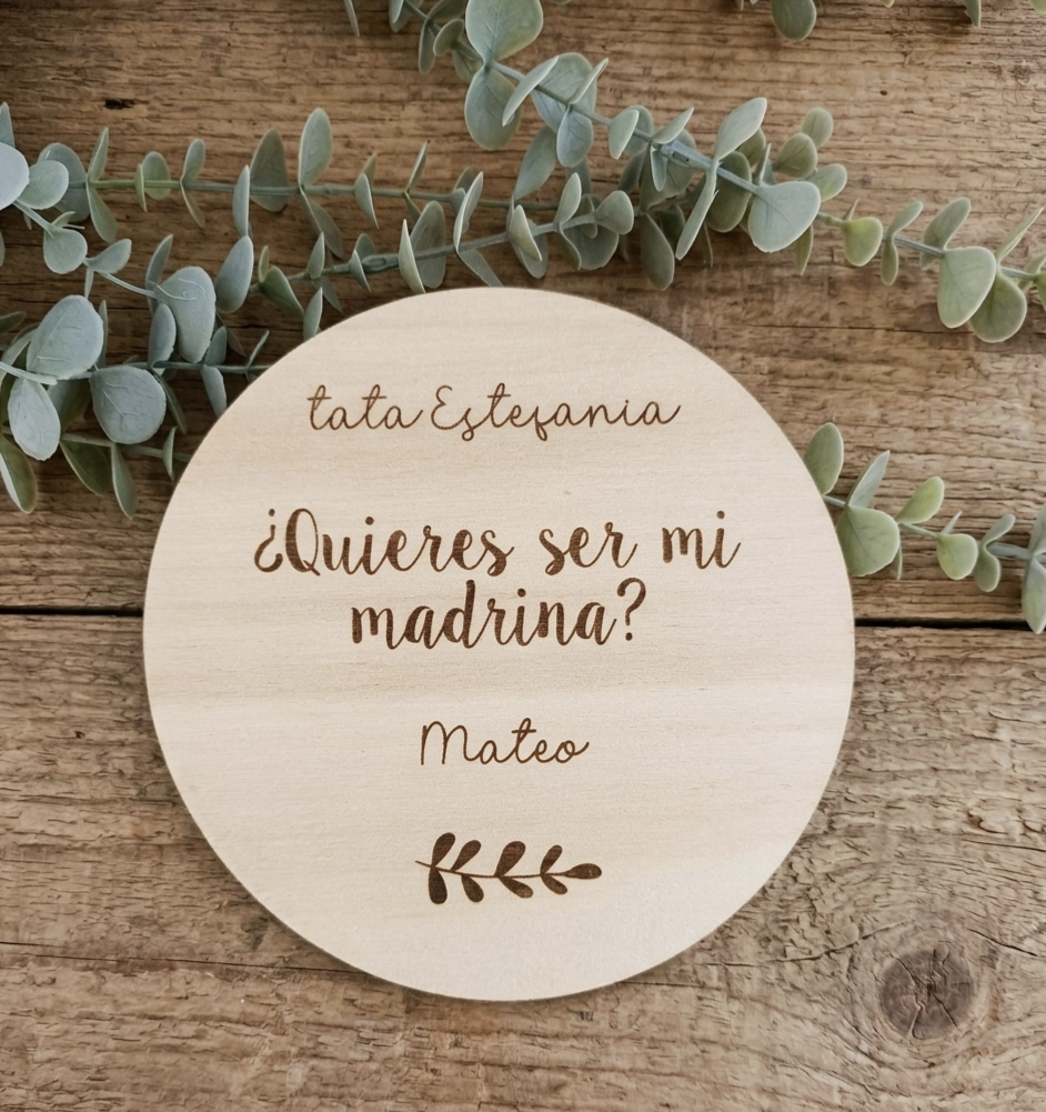 Placa para padrinos